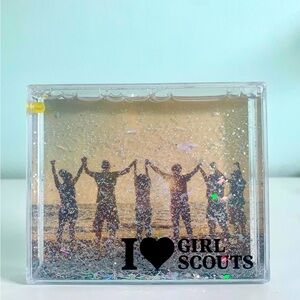 Girl Scouts glitter frame